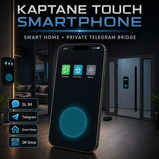 Kaptane Touch Smartphone smart home and telegram bridge poster